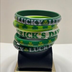 Green and White St. Patrick's Day Bracelets